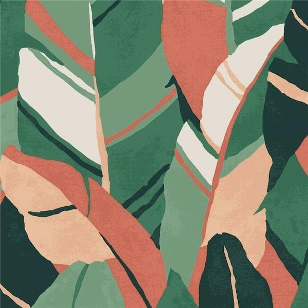 Roommates Roommates RMK11572RL 30 in. Hearts of Palm Peel & Stick Wallpaper; Red RMK11572RL - main